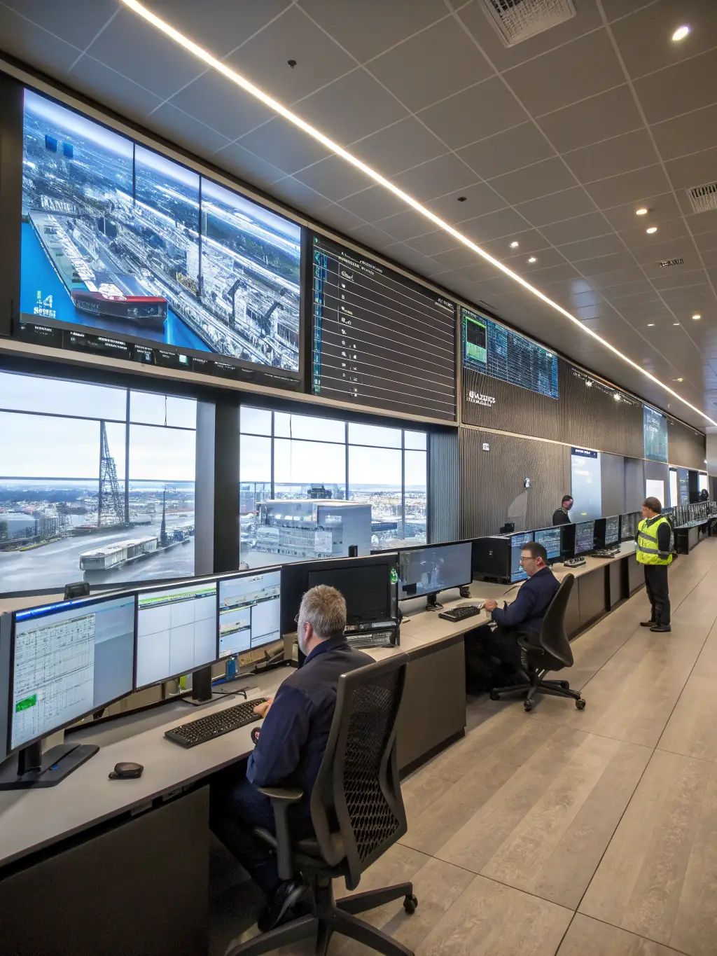 An image of a modern supply chain management system with real-time tracking and analytics, illustrating Gold State Union's supply chain expertise.